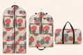 Red Blooms Garment Bag