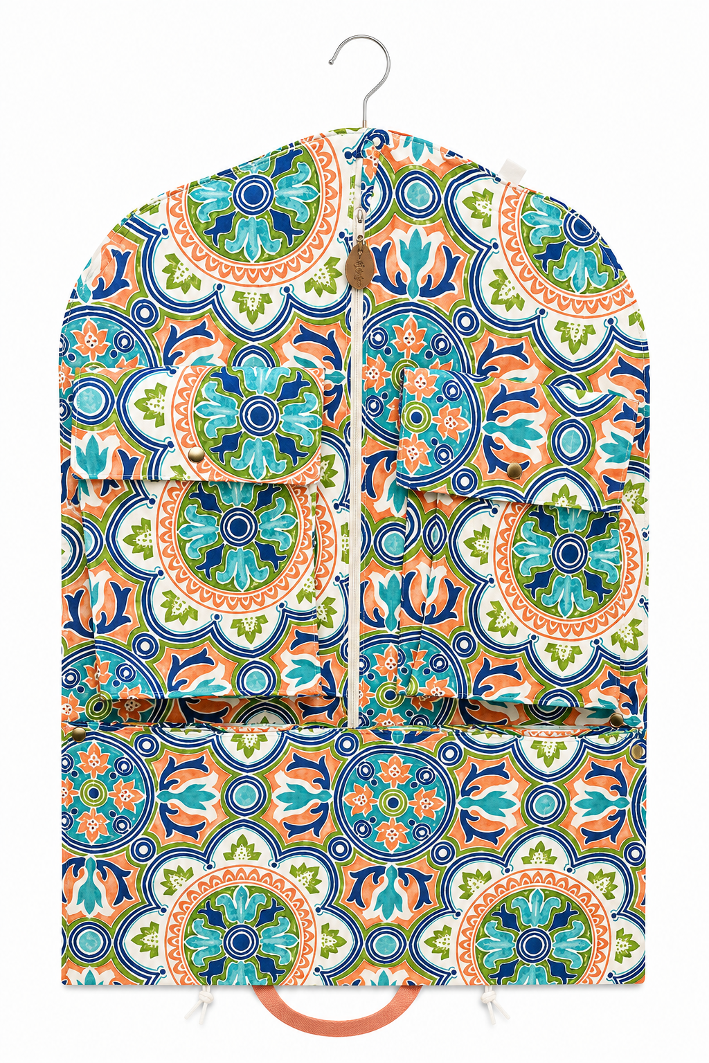 Turquoise Tiles Garment Bag